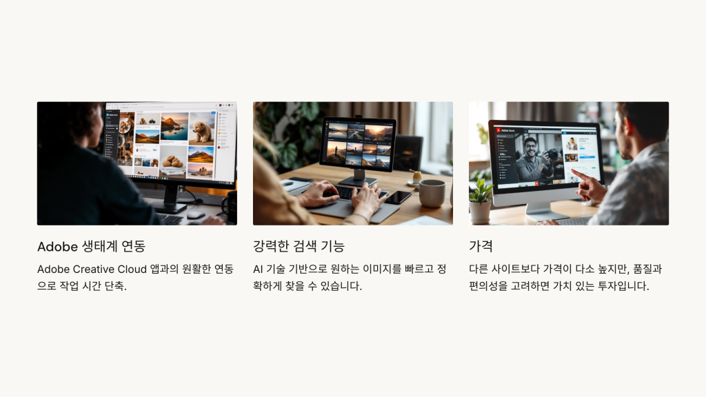 어도비스톡 vs 타 스톡 사이트