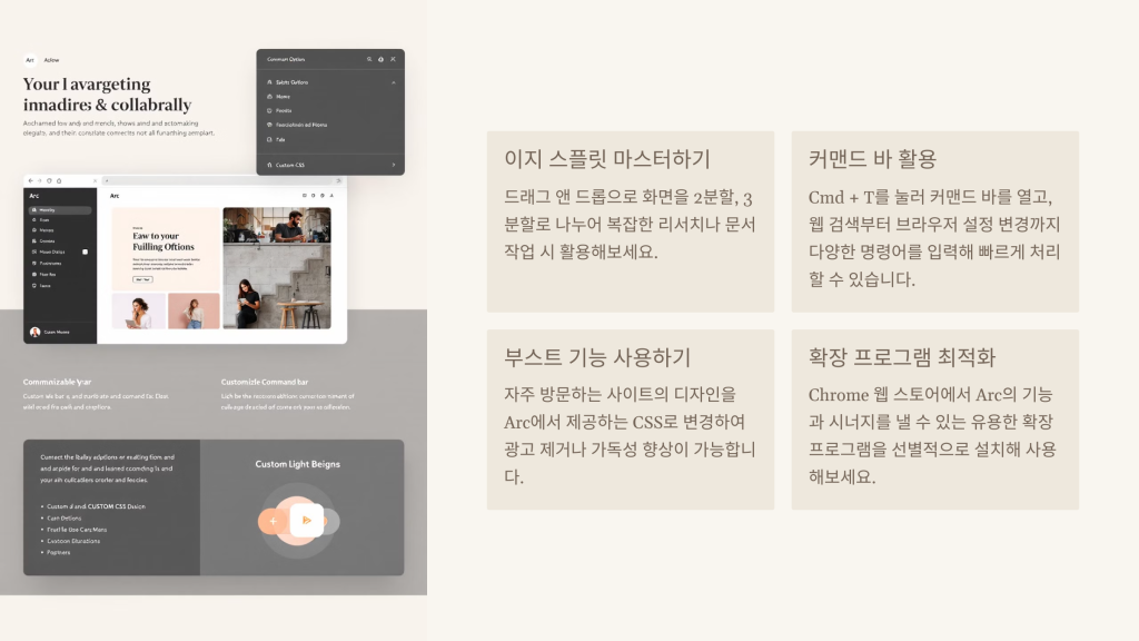 고급 사용자를 위한 Arc 브라우저 활용