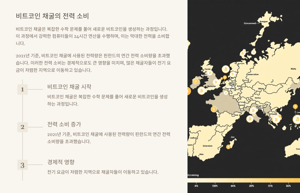 비트코인 채굴의 전력 소비