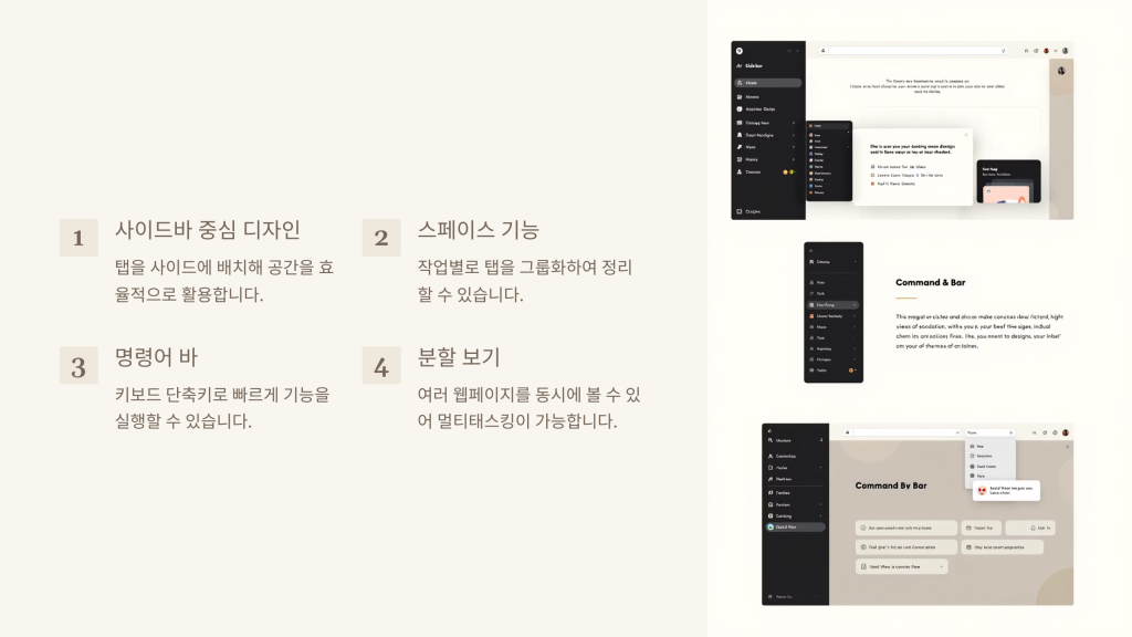 Arc 브라우저의 핵심 특징