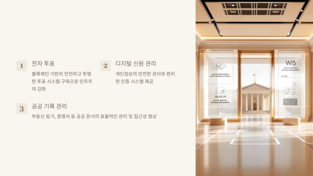 정부 및 공공 서비스에서의 적용
