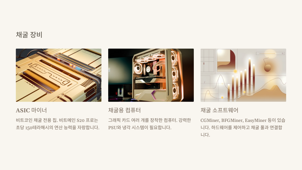 채굴 장비