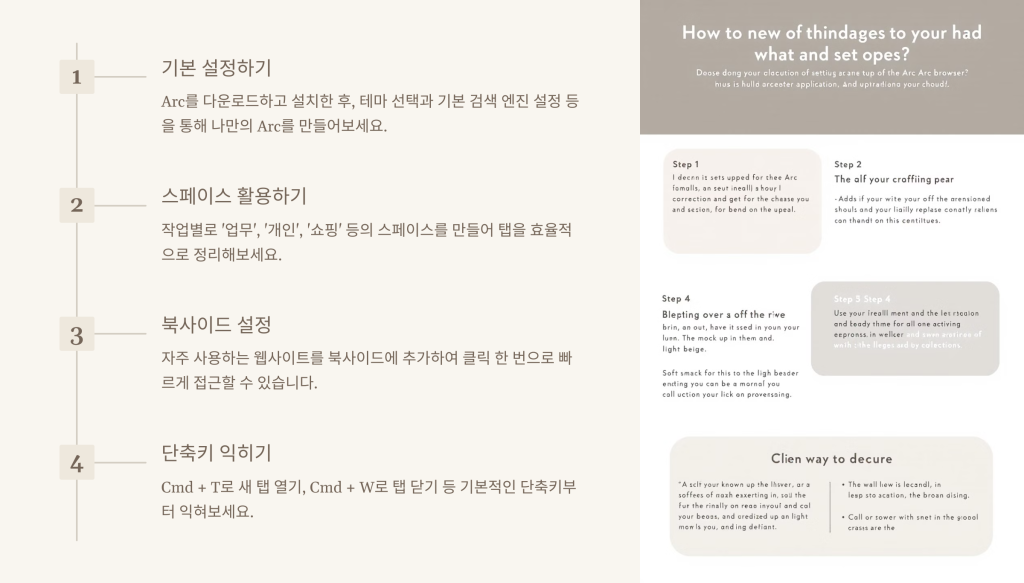 초보자를 위한 Arc 브라우저 설정 가이드