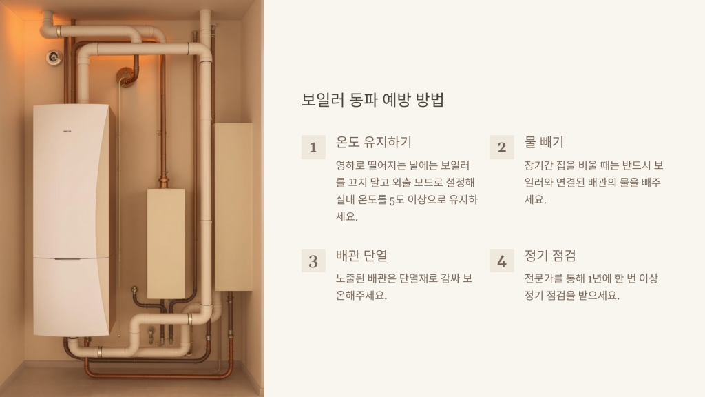 보일러 동파 예방 방법