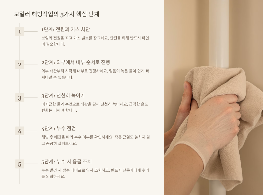 보일러 해빙작업의 5가지 핵심 단계