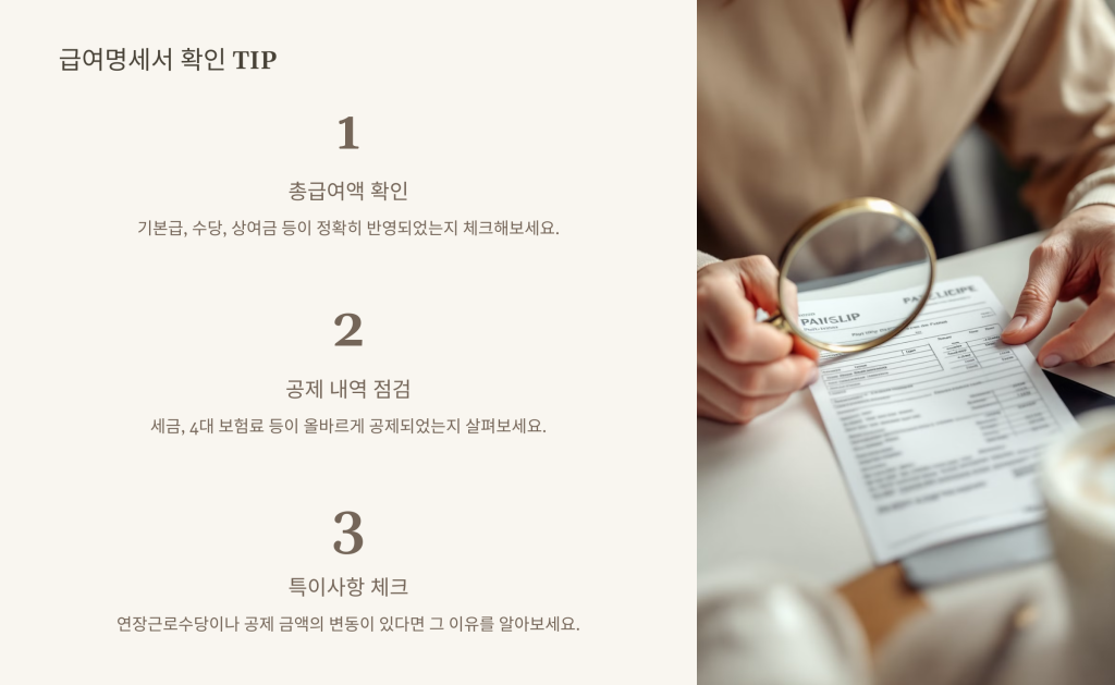 급여명세서 확인 TIP