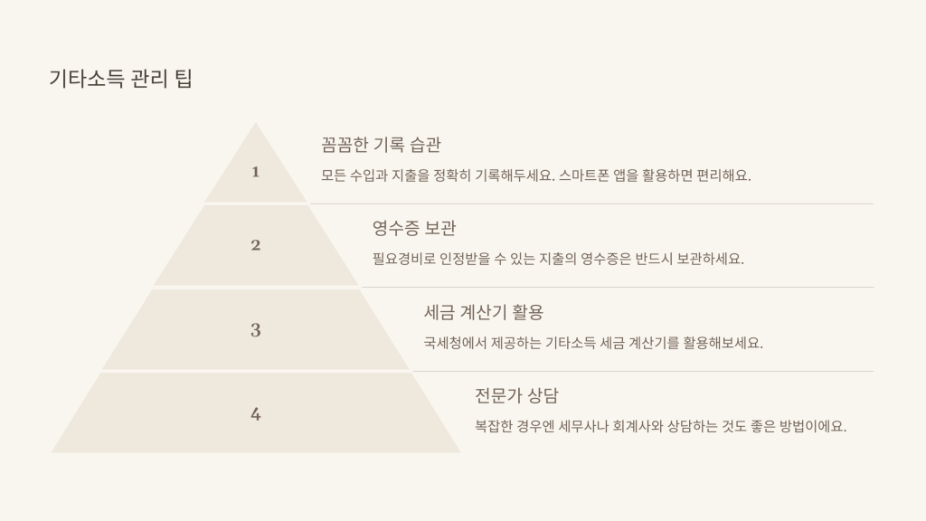 기타소득 관리 팁