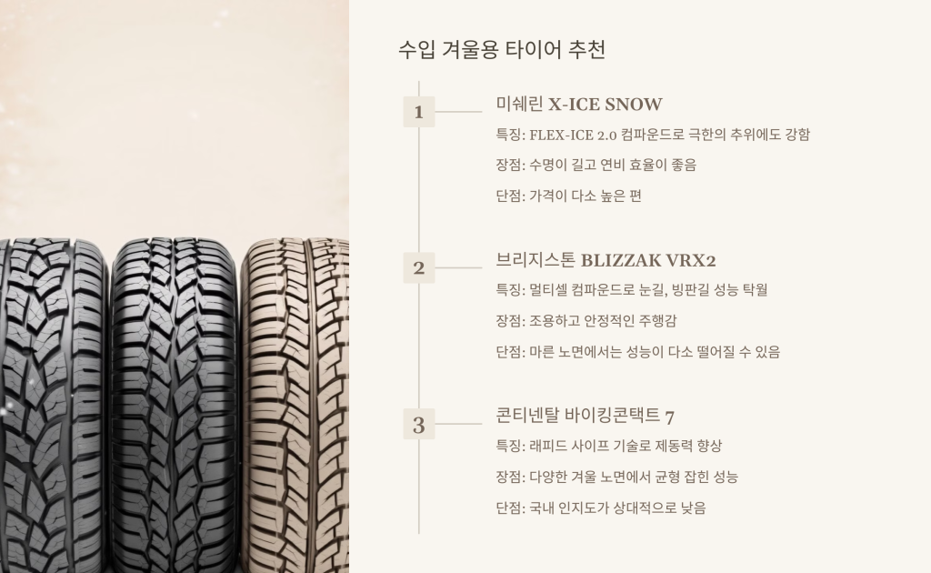 수입 겨울용 타이어 추천