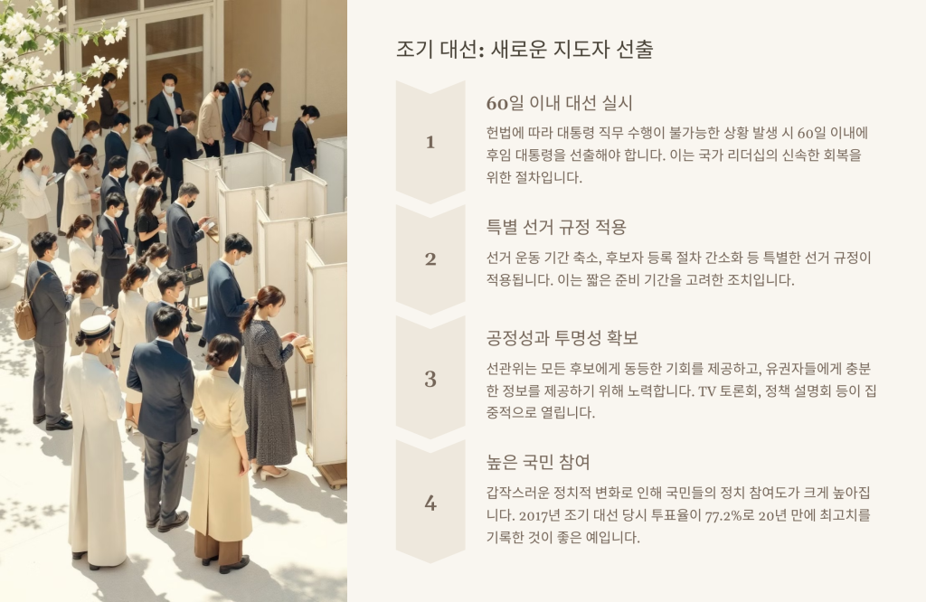 조기 대선 새로운 지도자 선출