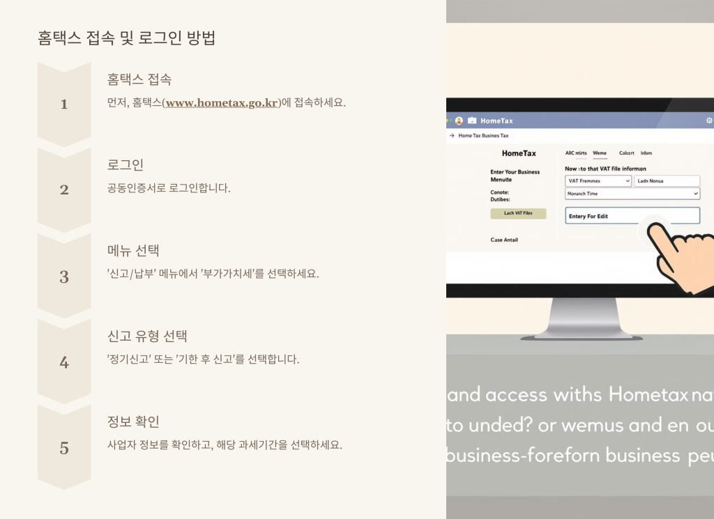 홈택스 접속 및 로그인 방법