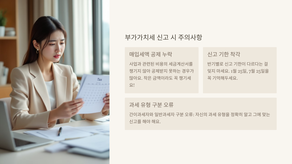 부가가치세 신고 시 주의사항