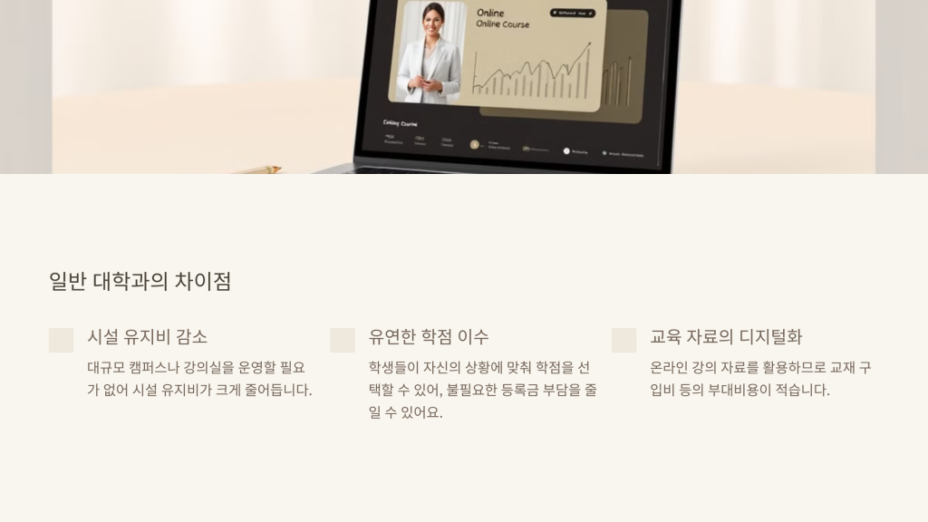 일반 대학과의 차이점