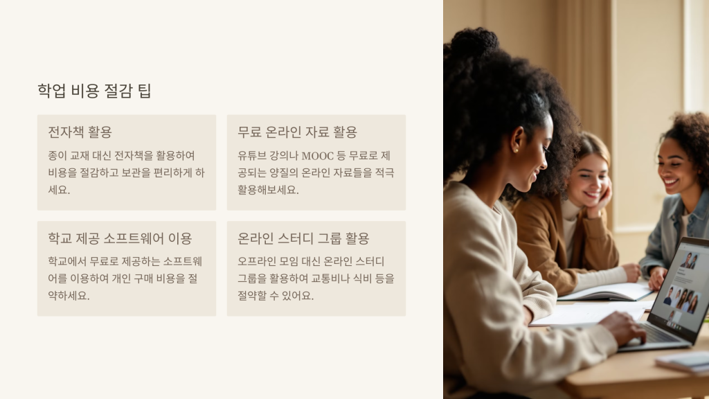 학업 비용 절감 팁